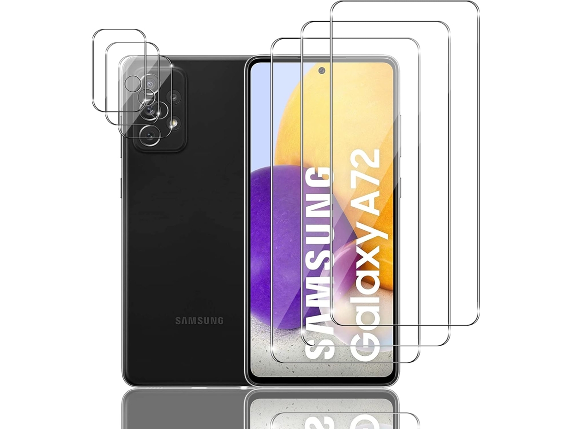 Conjunto de Protectores de Lente Traseira Ultrahd Dureza Sem para Samsung Galaxy A72 HONGWE. (3un)