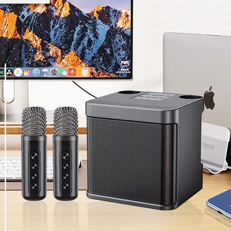 (preto) Caixa De Som Bluetooth, Karaokê Portátil Tudo-em-um, Subwoofer Estéreo De 10w
