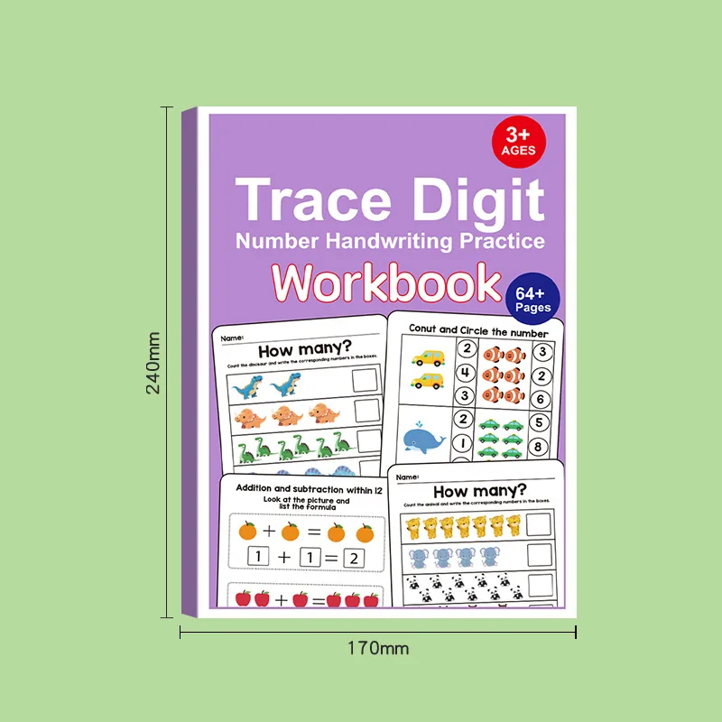 Cuaderno De Matemáticas: Cuaderno De Ejercicios De Suma Y Resta Para Preescolar Y Jardín De Infancia