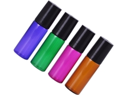 Frascos Vidrio Recargables 5 Color Aleatorio Paquete 4 Prueba Fugas Reutilizables Cosméticos Viaje Libre Roll