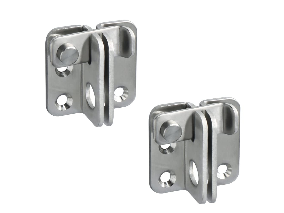 Trinco Basculante Com Furo Para Cadeado, Inox Para Banheiro, Cerca, Garagem E Área Pet.
