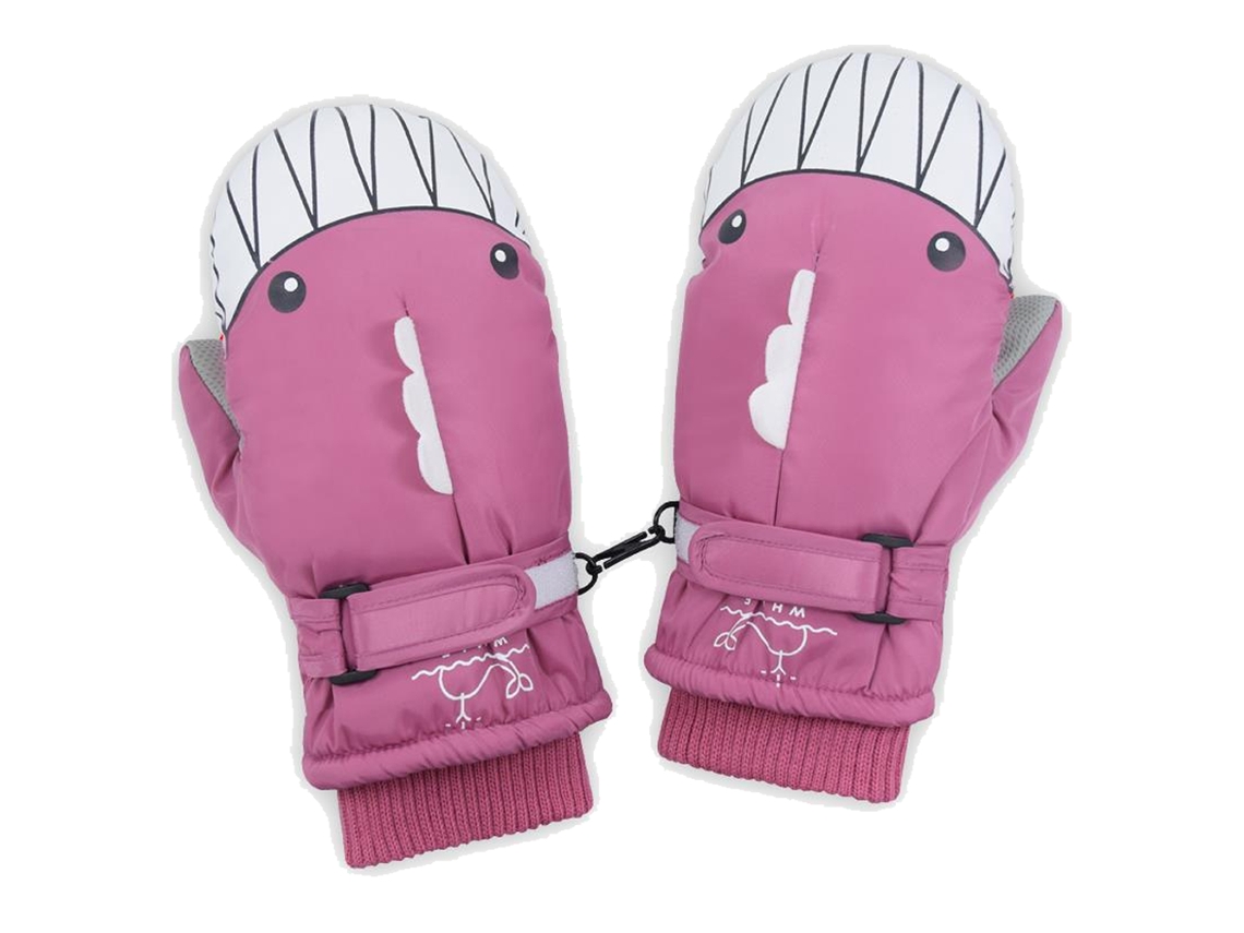 Guantes de esquí para niños con bonitos estampados, cálidos y resistentes al viento para niños de 6 a 12 años, ideales para ciclismo al aire libre.