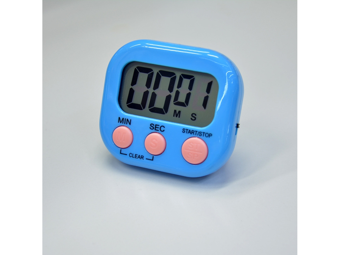 Cronómetro digital azul, un cronómetro práctico para la cocina y el uso diario.