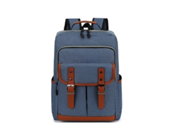 Mochila para portátil de estilo retro, 16 pulgadas, perfecta para viajar y muy elegante, azul.