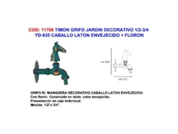Timon grifo jardin decorativo yd935 caballo 1-2-3-4 lat.env+flor