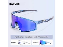 (azul 6) Gafas De Ciclismo Fotocromáticas Unisex, Gafas De Sol Con Protección Uv400