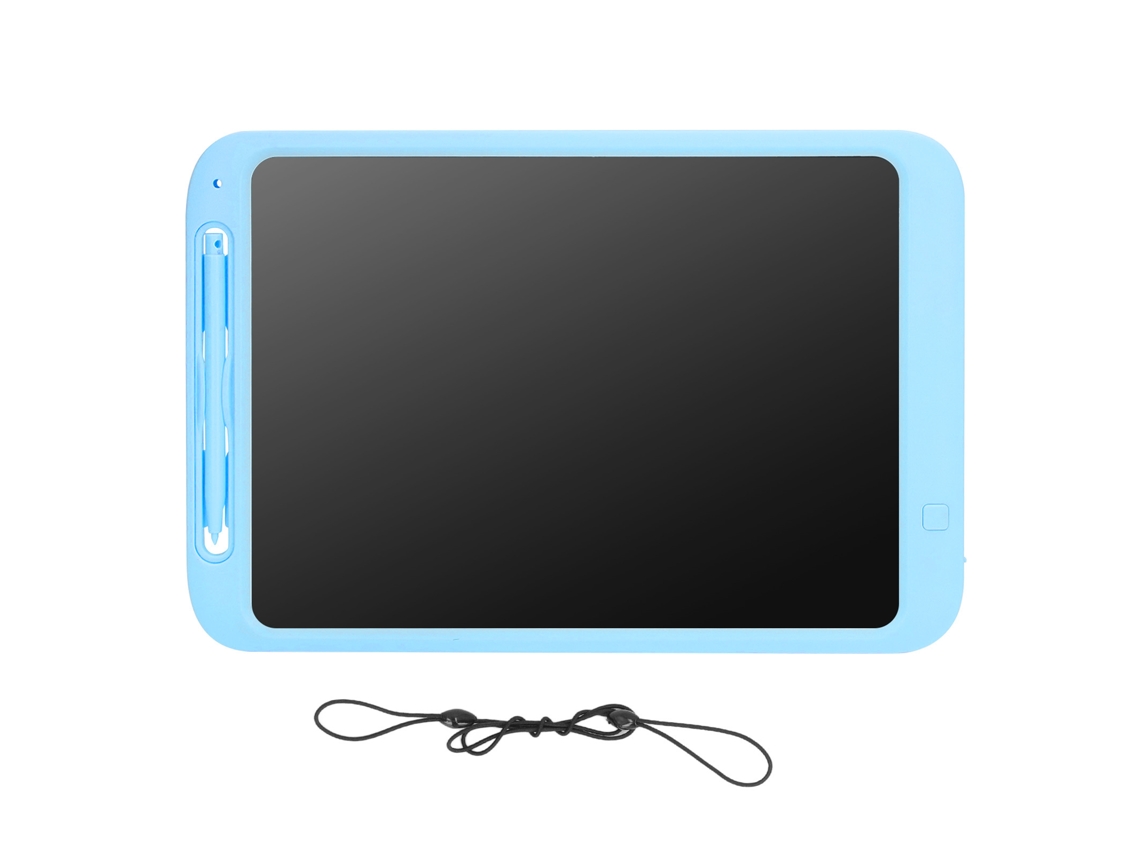 Pizarra Lcd Borrable De 12 Pulgadas Con Bloqueo Para Niños, Color Azul Cielo.