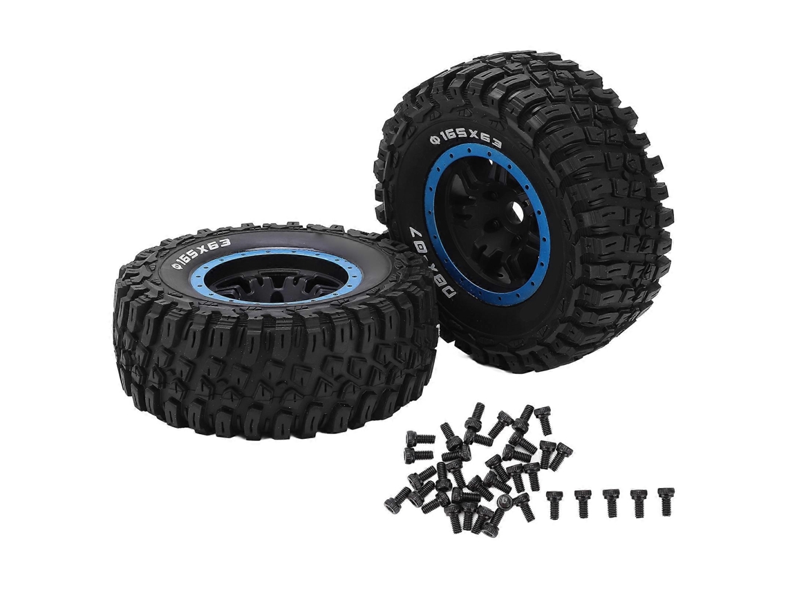 2 neumáticos de goma de 165 mm para coche teledirigido ZD Racing 1/7 DBX 07 (actualización Vayotoy)