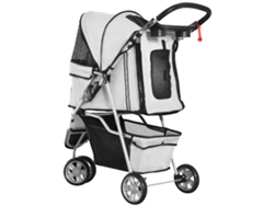 Cochecito Ligero Multicolor Para Perros En Color Gris.