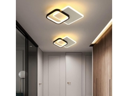 2026altiro-lámpara De Techo Led Moderna De 24 W Y 2700 Lúmenes Con Diseño Cuadrado Creativo Y Luz Blanca Cálida De 3000 K Para Uso En Interiores, Pasillos Y Dormitorios.
