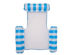 2026-colchón Flotante Hinchable Hamaca Plegable Rayado En Forma De U Para Piscina Azul Claro