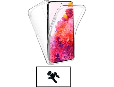 Kit Carcasa 360° Protección Frente y Verso + Soporte Magnético Xiaomi 12 GIFT4ME Transparente y Blanco