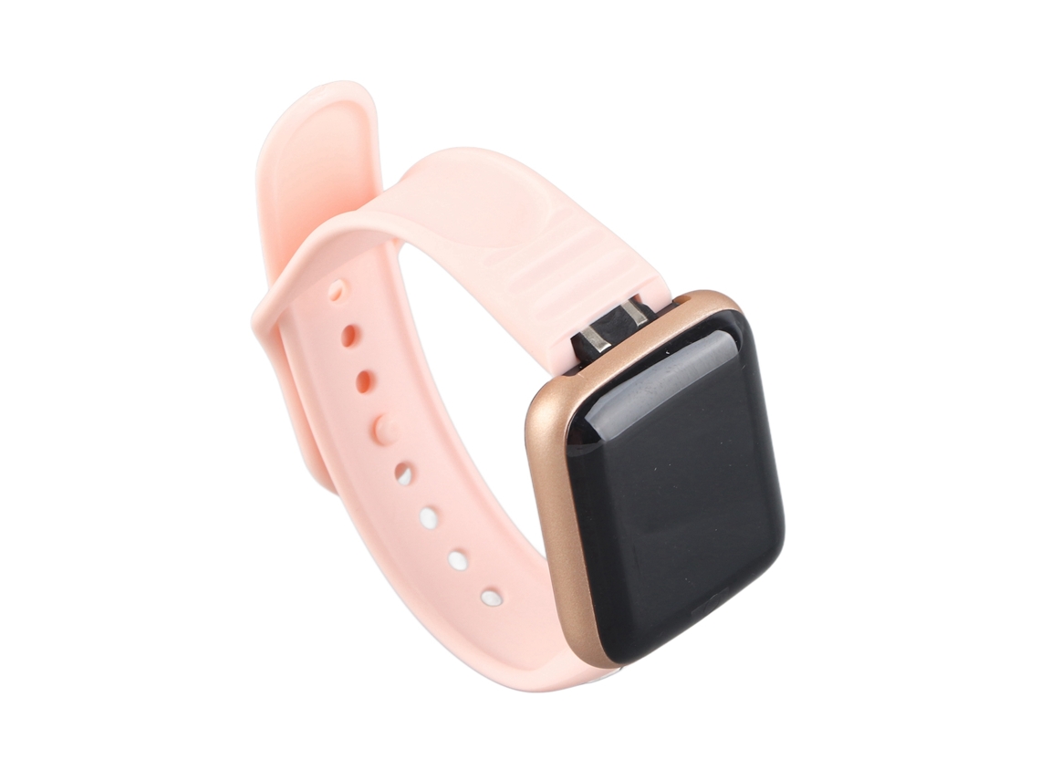 Reloj inteligente Baoj Y68 con monitor de actividad física y frecuencia cardíaca, color rosa.