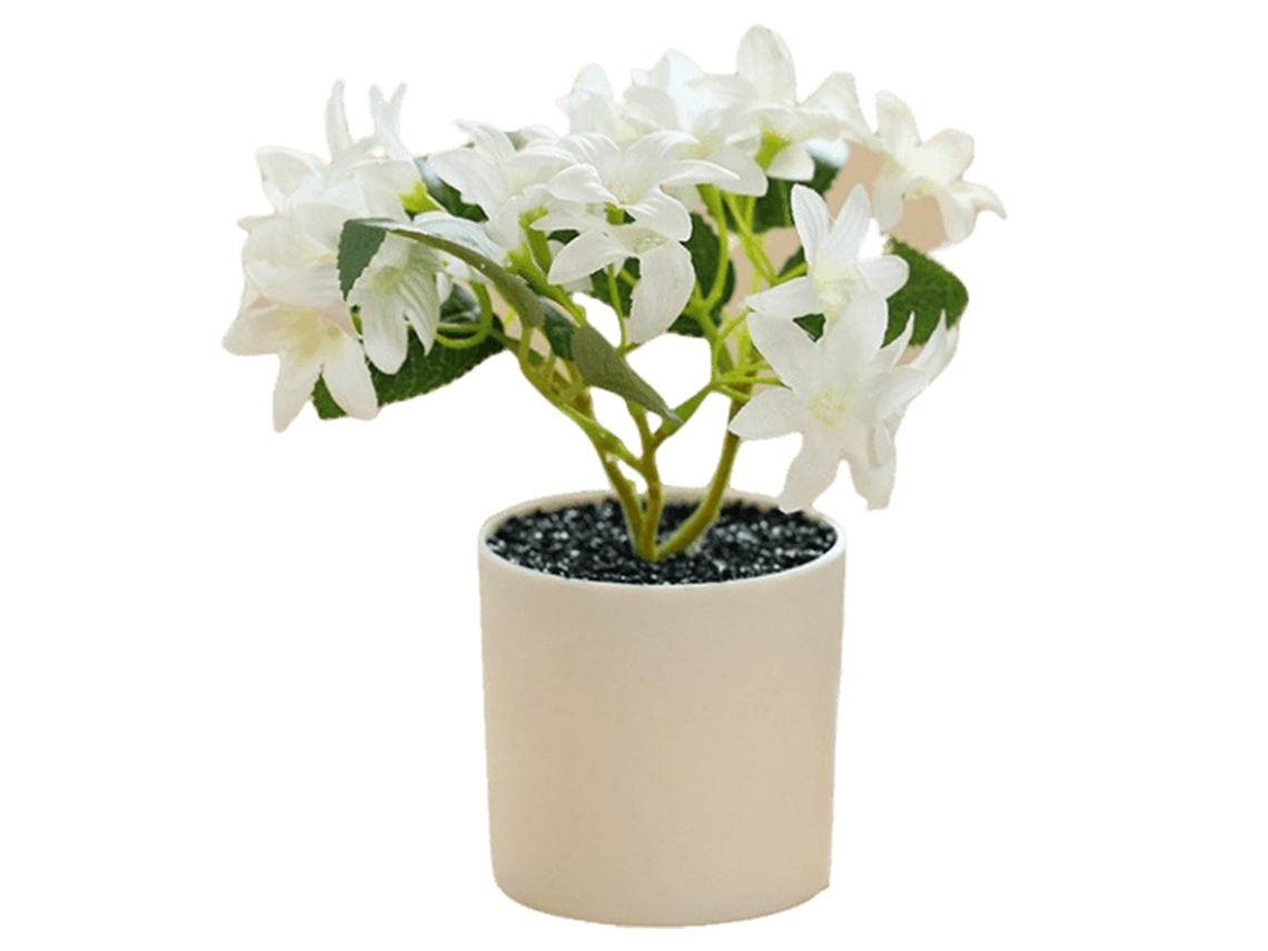 Hortensia de cinco hojas, flor falsa, bonsái, decoración creativa para el hogar, planta en maceta TRUYUETY