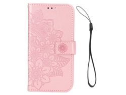 Capa Carteira Flip Com Slot Cartões E Suporte Em Couro Pu Rose Gold Para Iphone 13