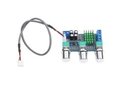 Placa Amplificadora Digital Tpa3116d2 2x80w 12v-24v Com Controle De Graves E Volume Módulo De Áudio
