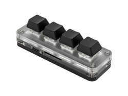 Mini Teclado Mecánico Para Juegos De 4 Teclas Con Accesos Directos Personalizables E Iluminación Rgb - Negro