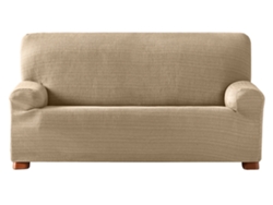 Funda de Sofá Tejido Elástico Vulcano para Sofá de 3 Plazas Beige MILICA con 2 Fundas de Cojin