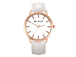 Reloj De Pulsera Analógico De Cuarzo Para Mujer Con Correa De Pu De Estilo Clásico (blanco)