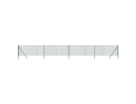 Cerca de alambre de acero galvanizado verde VIDAXL (1000 x 80 cm)