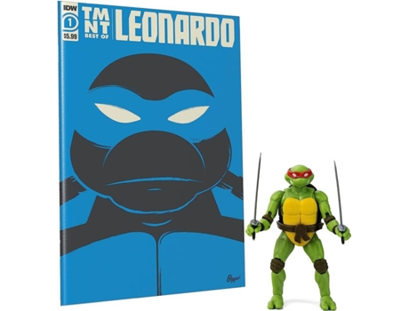 Figura de acción de Teenage Mutant Ninja Turtles y cómic exclusivo de Leonardo THE LOYAL SUBJECTS