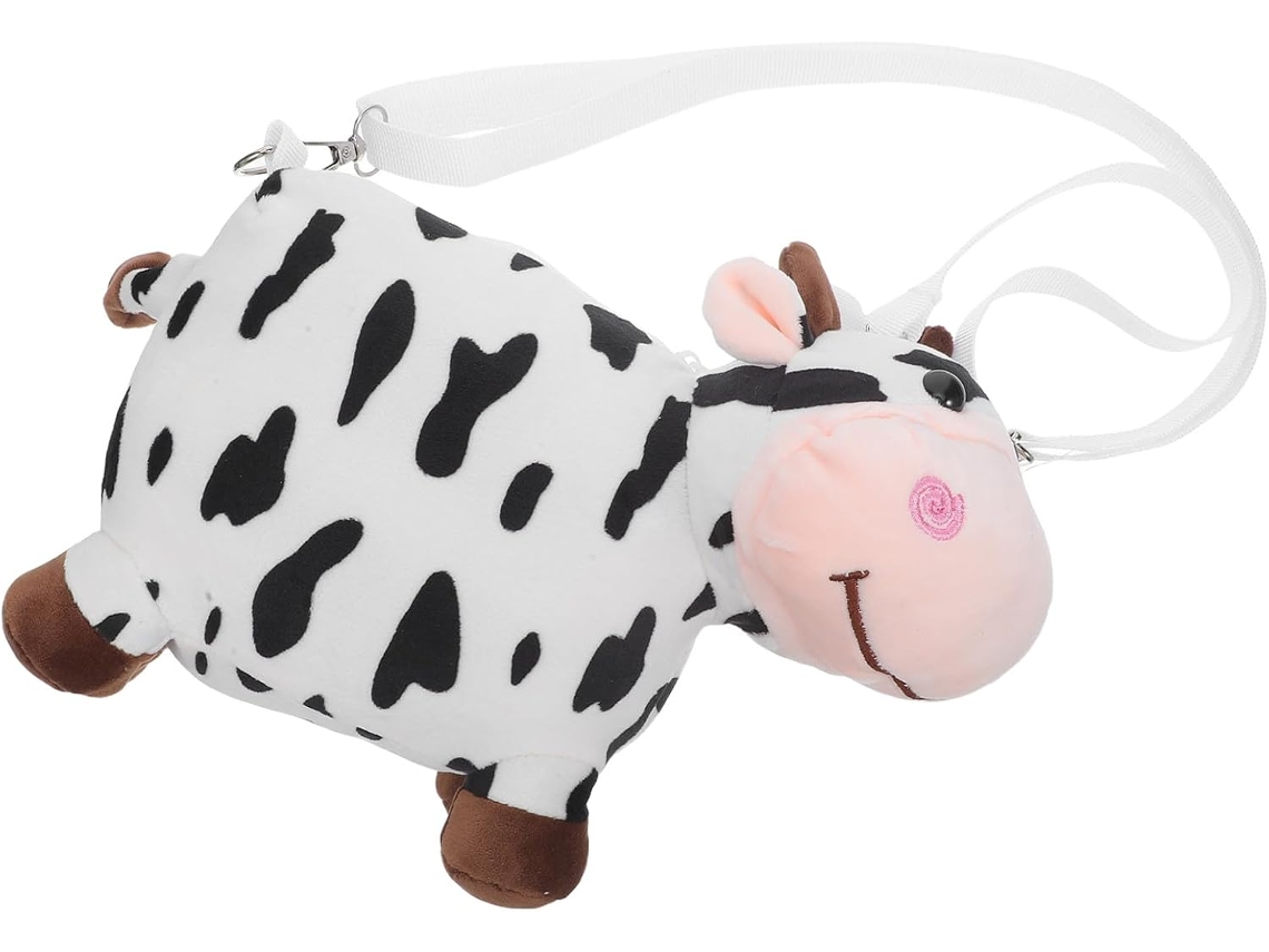 Bolso bandolera pequeño y ligero para mujer con estampado de vaca para el teléfono móvil (color como se muestra en la imagen).