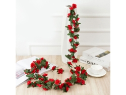 Enrejado De Peonías Artificiales Para Decoración De Sala De Estar Y Bodas - Rojo