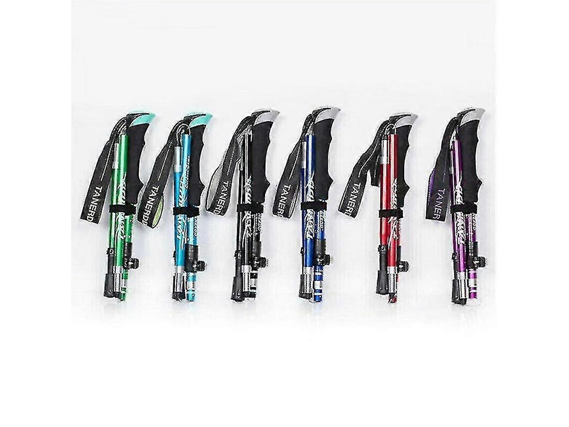 Bastones de trekking plegables de 5 secciones Naturehike Antishock - 95-110 cm - Morado