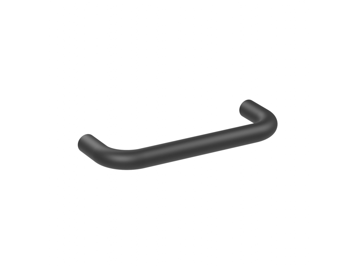 Tirador para mueble, Material Acero inoxidable. Distancia entre ejes 96. Acabado barniz negro mate, Tornillos de fijación incluidos (25mm) HARDWAREXCHANGE
