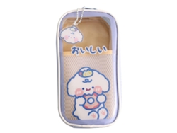Estuche para lápices transparente, portátil y estilo kawaii con gran capacidad para adolescentes.