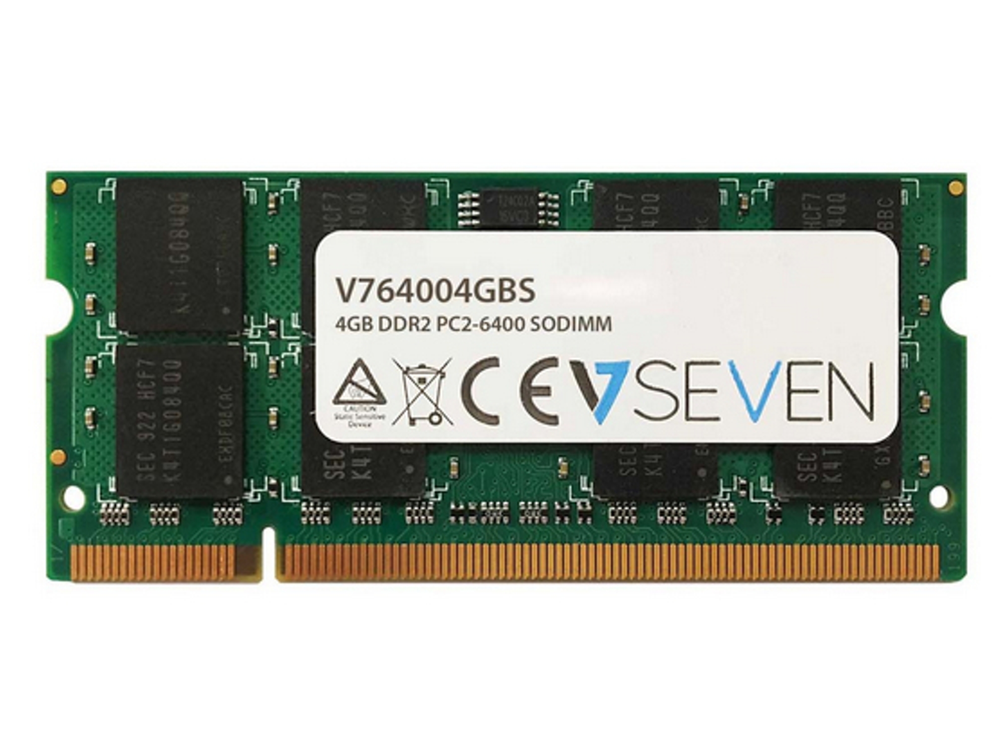 Memoria RAM DDR2 V7 V764004GBS (1 x 4 GB - 800 MHz - Verde)