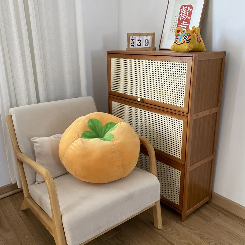 (caqui 45 Cm) Cojín De Asiento Para Sofá Con Diseño De Champiñones, Tomates Y Caqui Para Adultos
