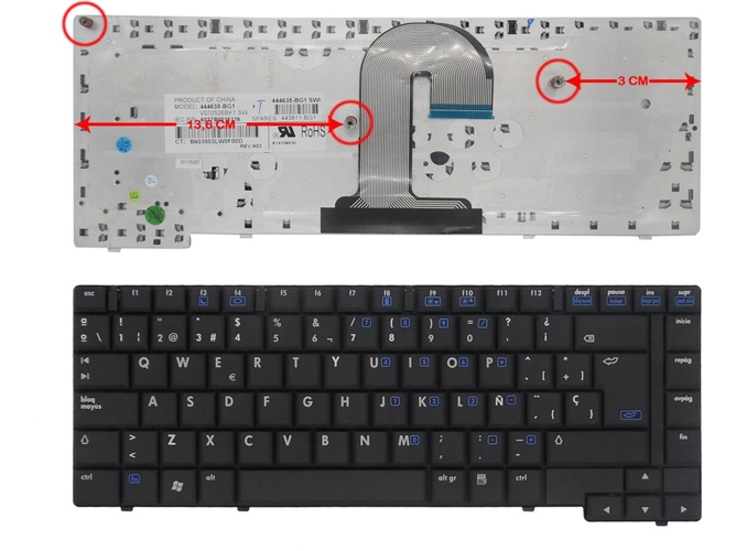 Teclado para Portátil HP Compaq 6710 6710B 6710S 6715