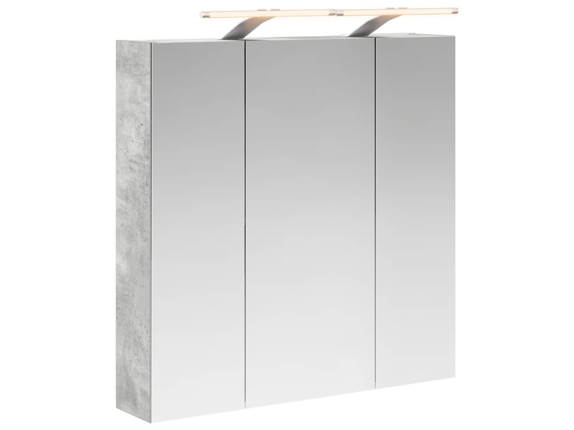 Maison Exclusive - Armario Con Espejo De Baño Gris Concreto 70 X 14,5 X 70 Cm