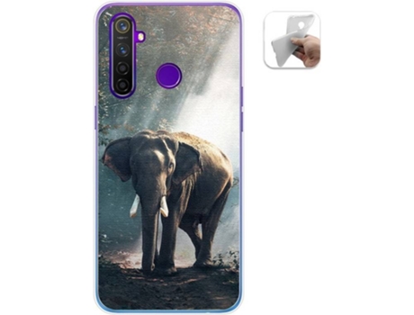 Carcasa Realme 5 Pro TUMUNDOSMARTPHONE Elefante Multicolor