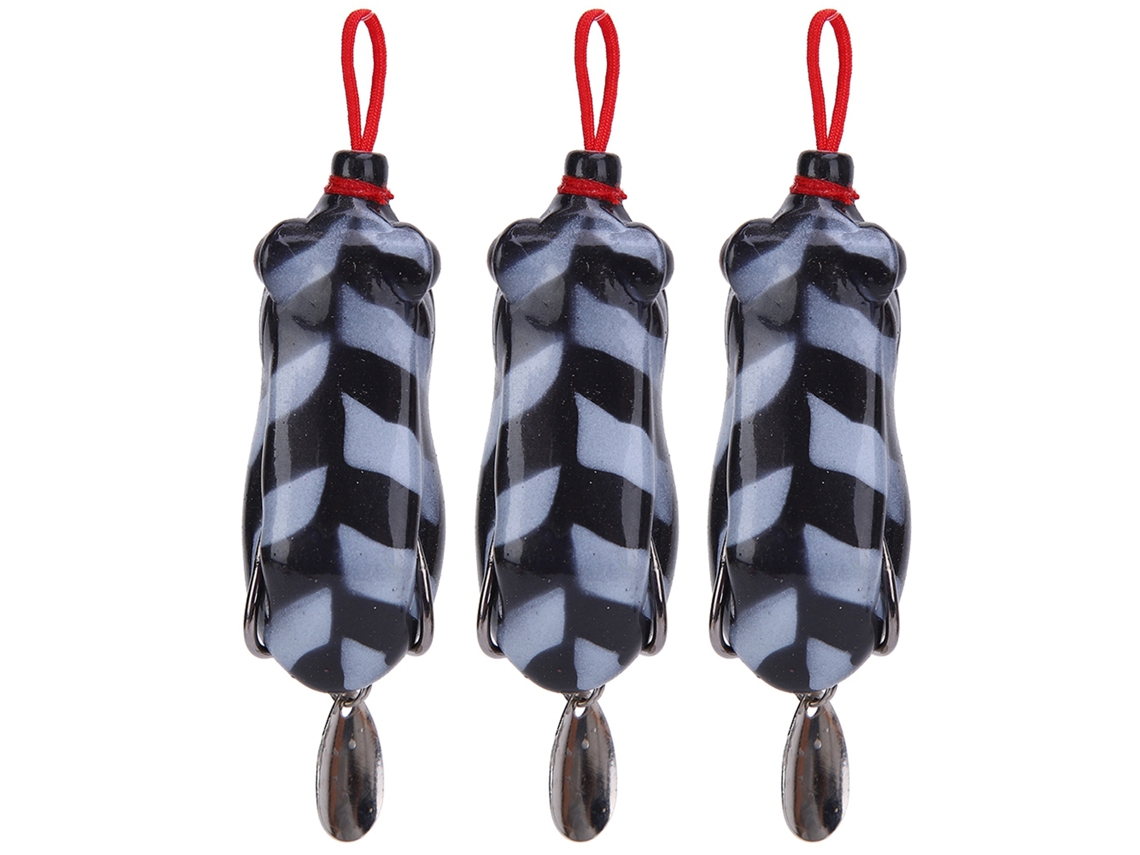 3 Señuelos De Pesca Blandos Con Lentejuelas De 5,5 Cm, N.° 2.