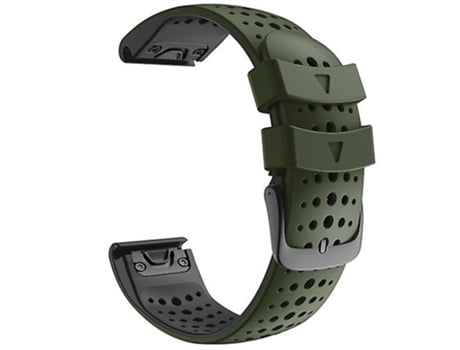 Correa Smartwatch Para Garmin Fenix 7 Verde Militar Negro VENISYMLIS