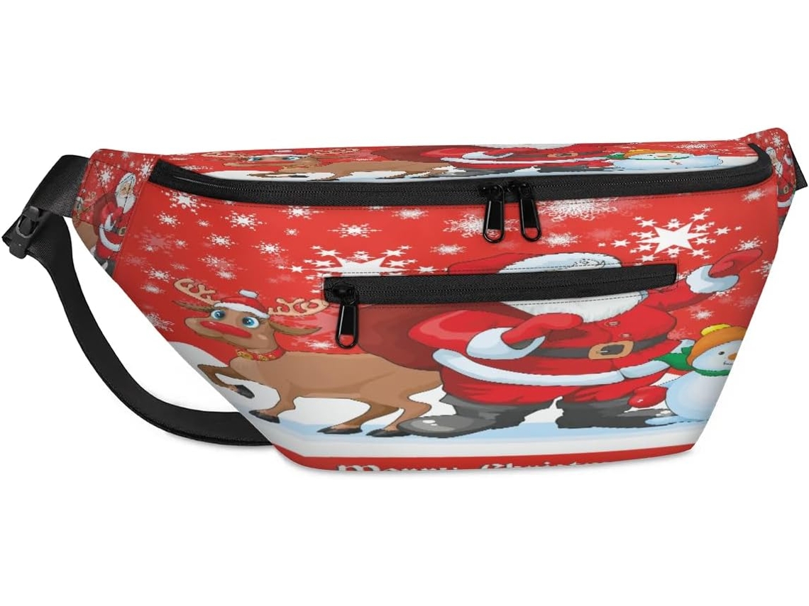 Bolso Bandolera Unisex Tropicallife Estampado Navideño Para Hombre Mujer Gran Capacidad Estilo Casual Viaje