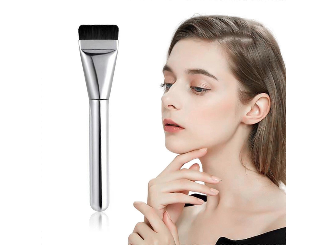 Brocha para base de maquillaje, brocha ligera y plana para corrector, punta plana, ultrafina, para difuminar líquidos y polvos Rosewell (l73)