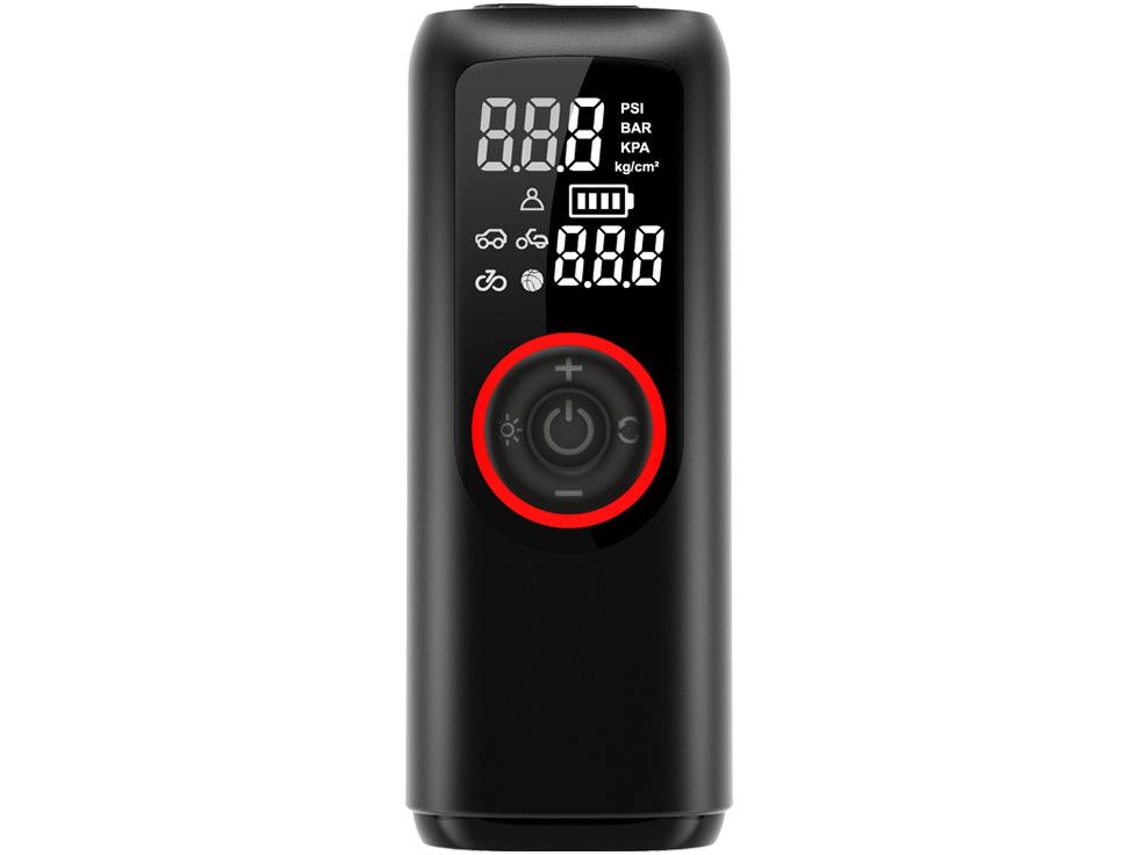 Compresor de aire - Bomba de aire eléctrica 3 veces más rápida que la de otros modelos batería recargable USB-C - negro IKIKSO