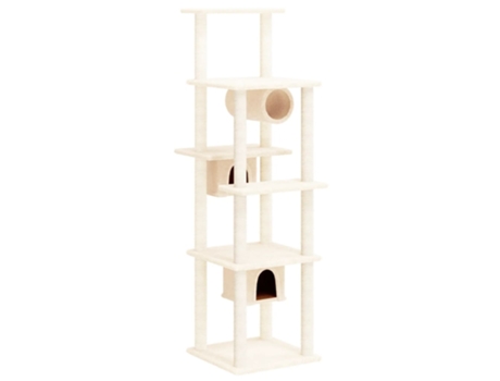 Rascador Para Gatos VIDAXL Con Postes De Sisal Crema 169 cm