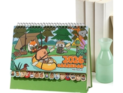 Calendario De Escritorio, Decoración De Con Ilustración De Capibara - De De Animales Para Niños, Adultos