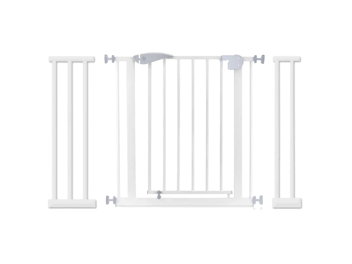 Puerta de seguridad, instalación sin herramientas, ancho ajustable, OEM blanco