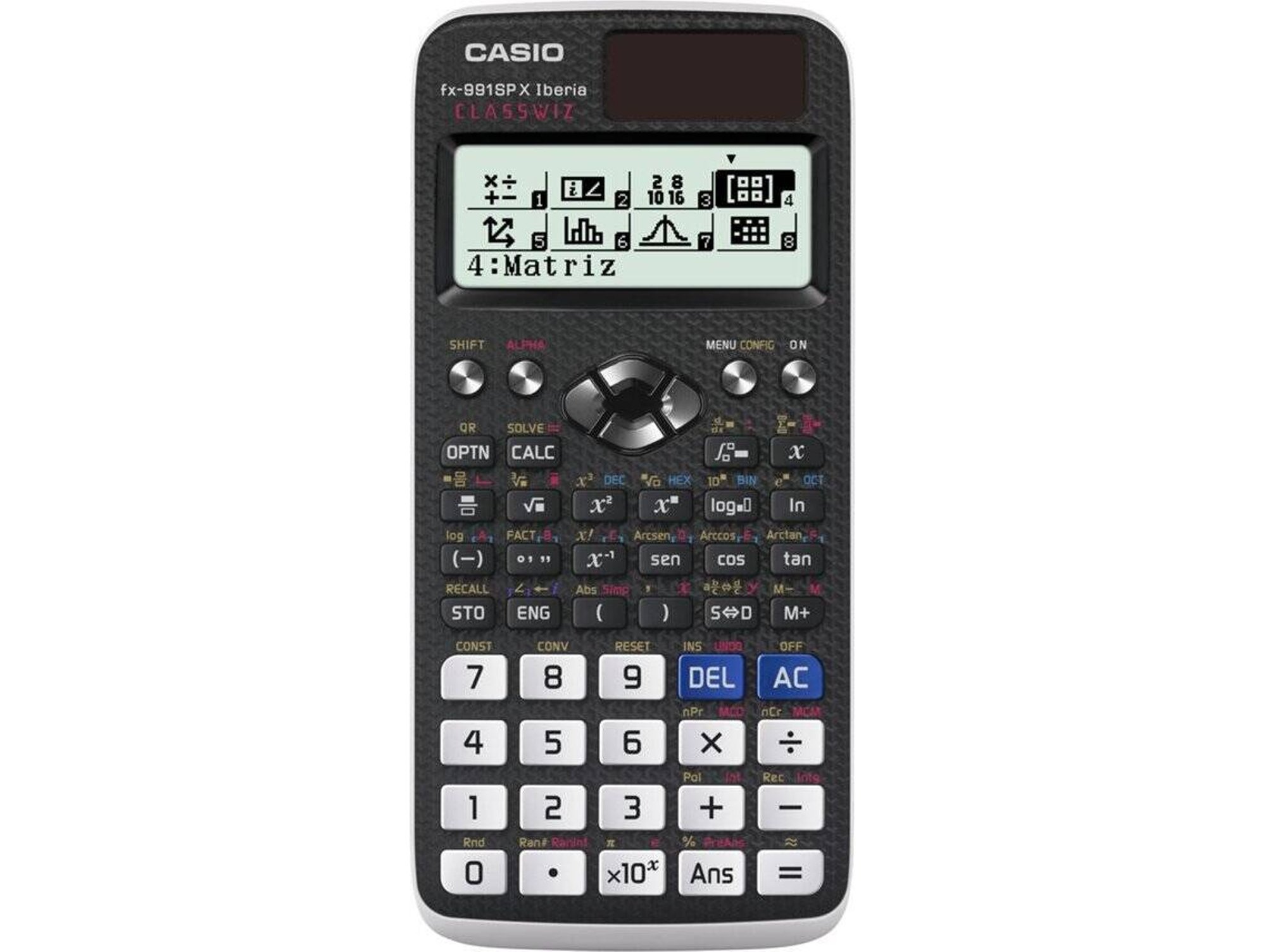 Calculadora Casio Fx991spx ii iberia recomendada para el español y 576 funciones solar color gris blanco