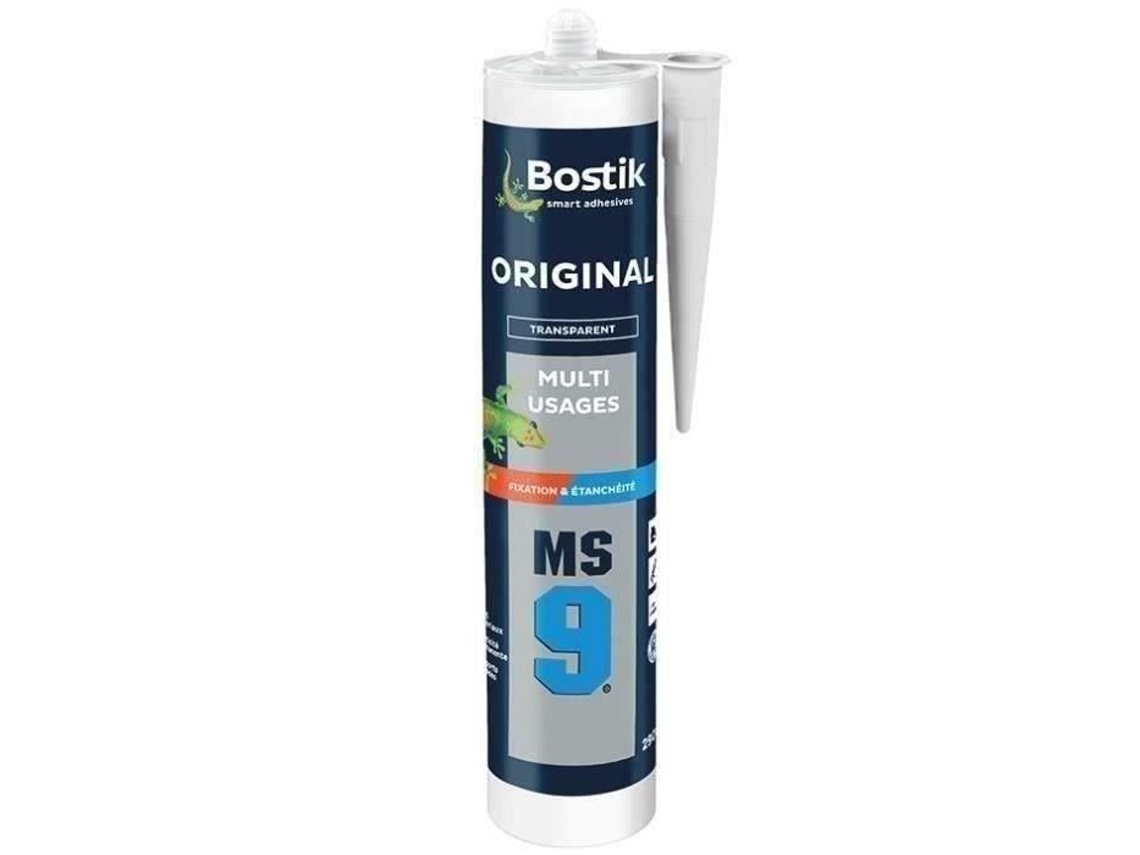 Adhesivo De Fijación Y Sellado Bostik Ms9 Original Multimaterial Transparente Cartucho De 300 Ml