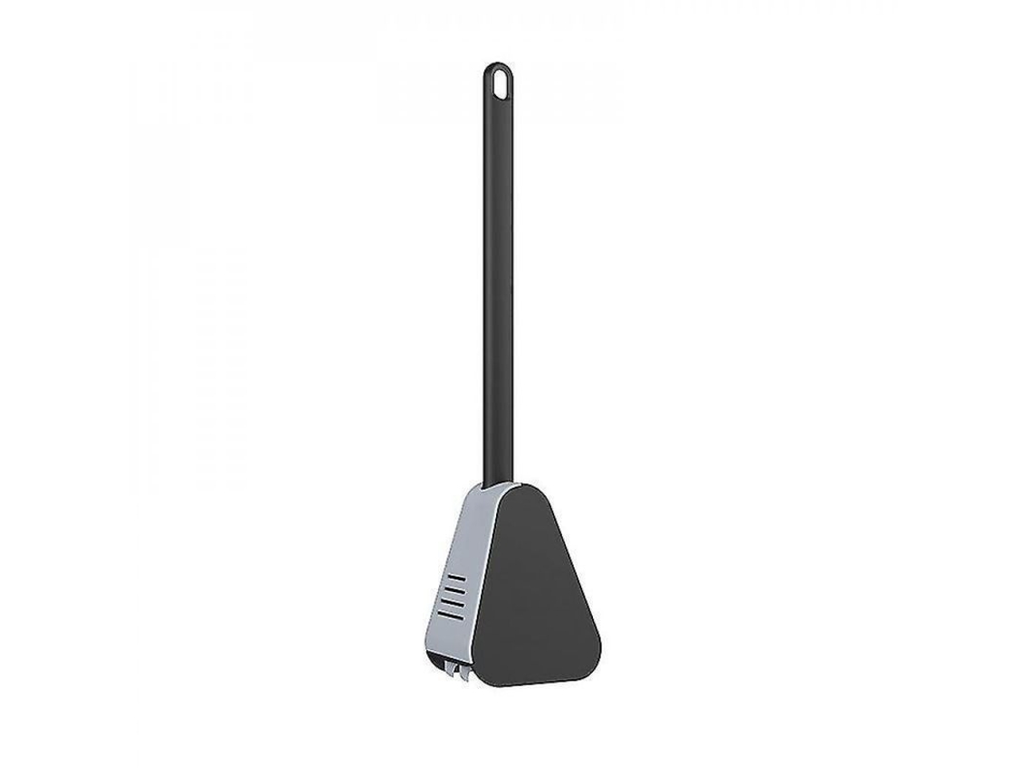 2026-escobilla De Inodoro De Silicona Con Soporte Limpiador Esquinillas 360° Antideslizante Baño Ows Negro
