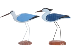 Decoración De Pared De Madera De 2 Piezas Con Aves Marinas, Decoración Mediterránea, Decoración Marítima De Madera Con
