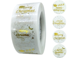 2026altiro-500 Pegatinas Navideñas En 1 Rollo Para Decorar Regalos, Tarjetas Y Sobres (4 Diseños De 2,5 Cm).