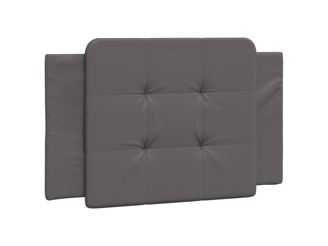 Cojín de noche Zadar en piel sintética gris EXCLUSIVO DE LA CASA (80 cm)