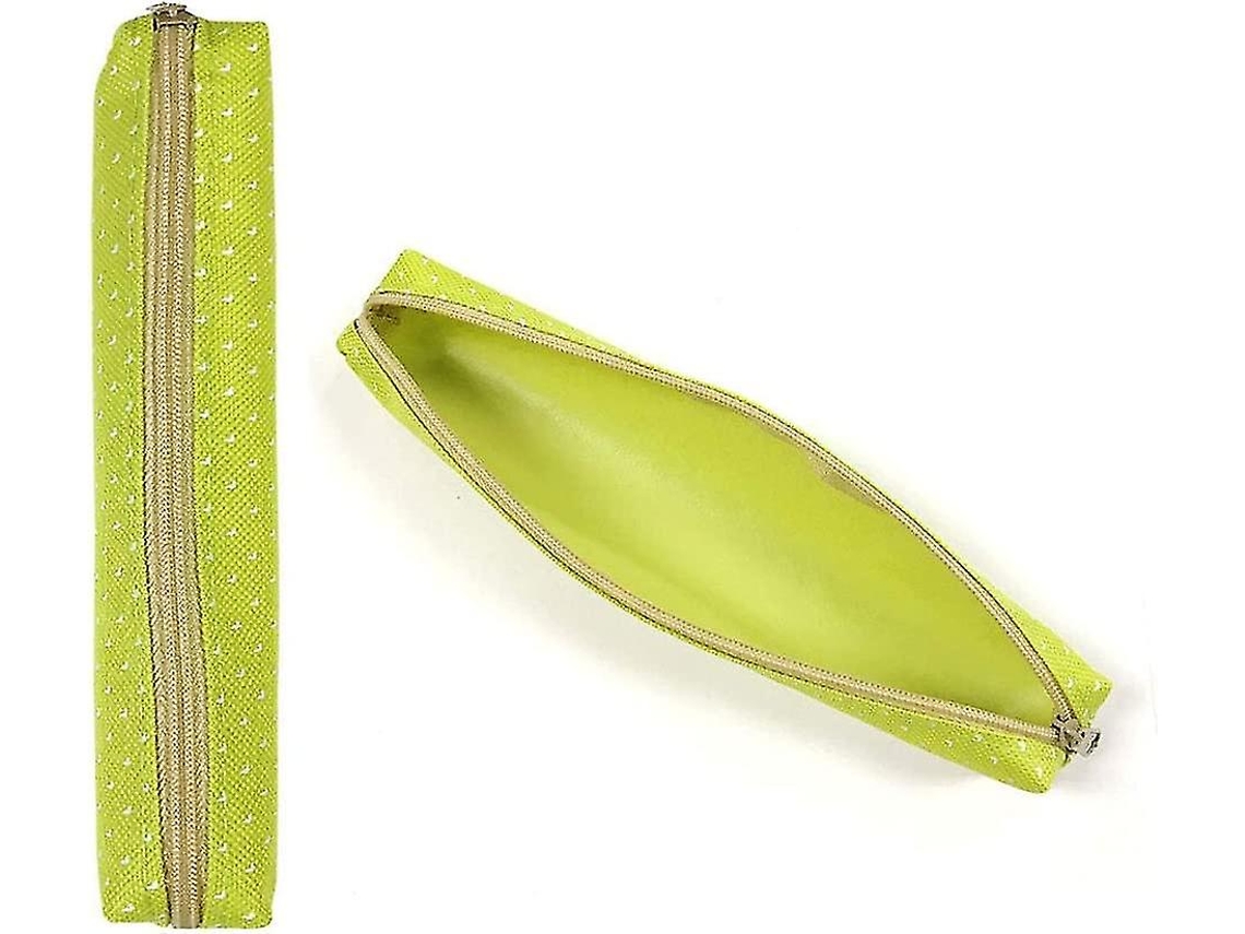 Estuche para lápices color caramelo, 1 pieza Oxford portátil y sencillo, con una bonita punta blanca.